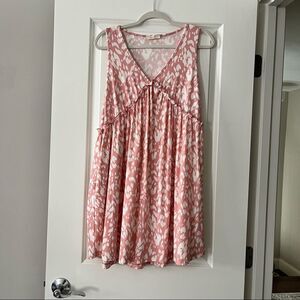 NWOT Oddy light pink and crème baby doll mini dress.